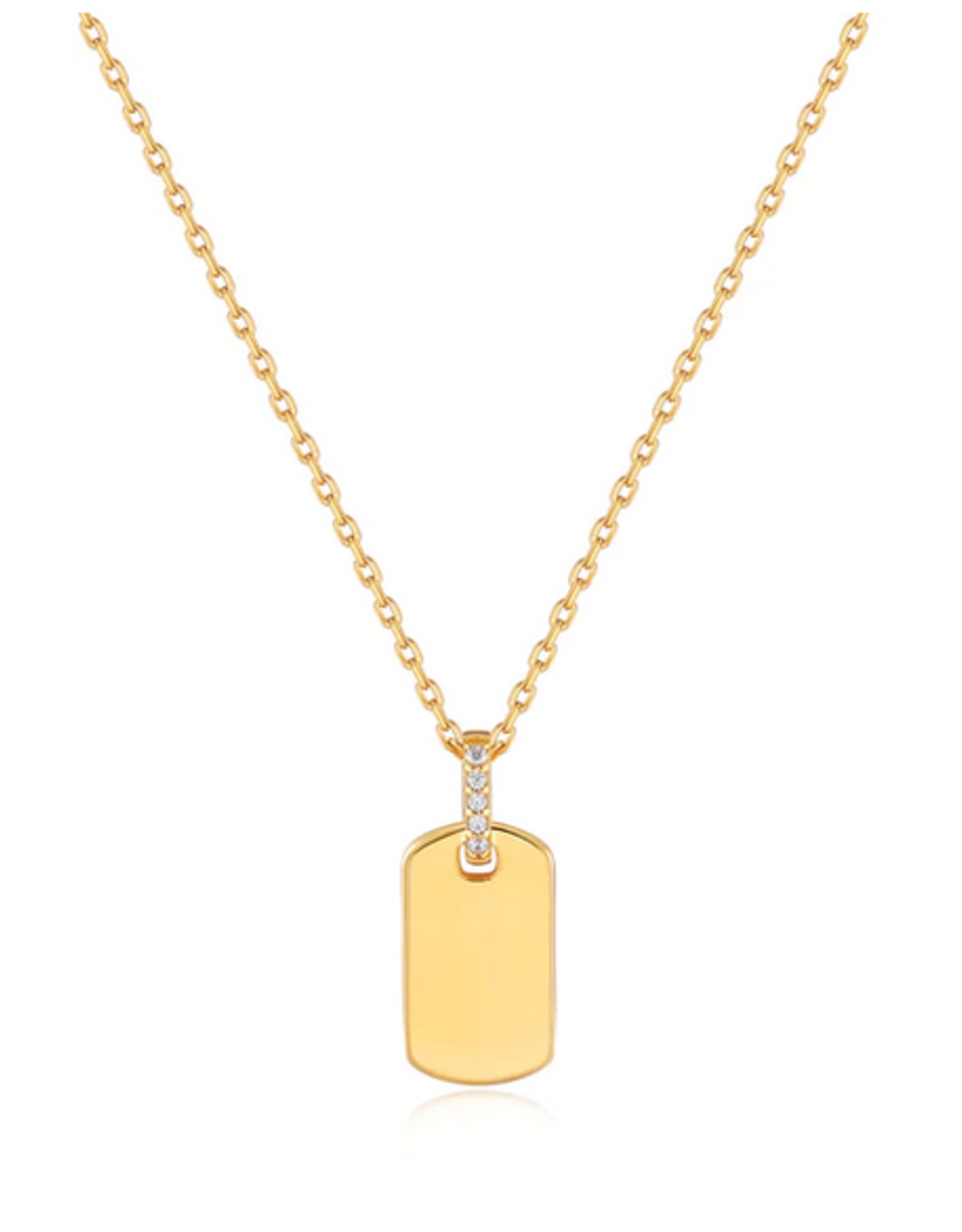 Ania Haie Ketting - Glam tag pendant - goud