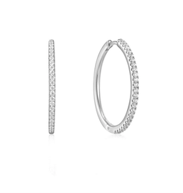 Ania Haie Oorbellen - Glam hoop - silver