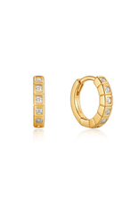 Ania Haie Oorbellen - Glam huggie hoop - goud