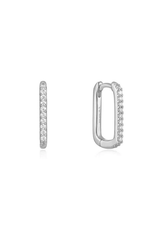 Ania Haie Oorbellen - Glam oval hoop - zilver