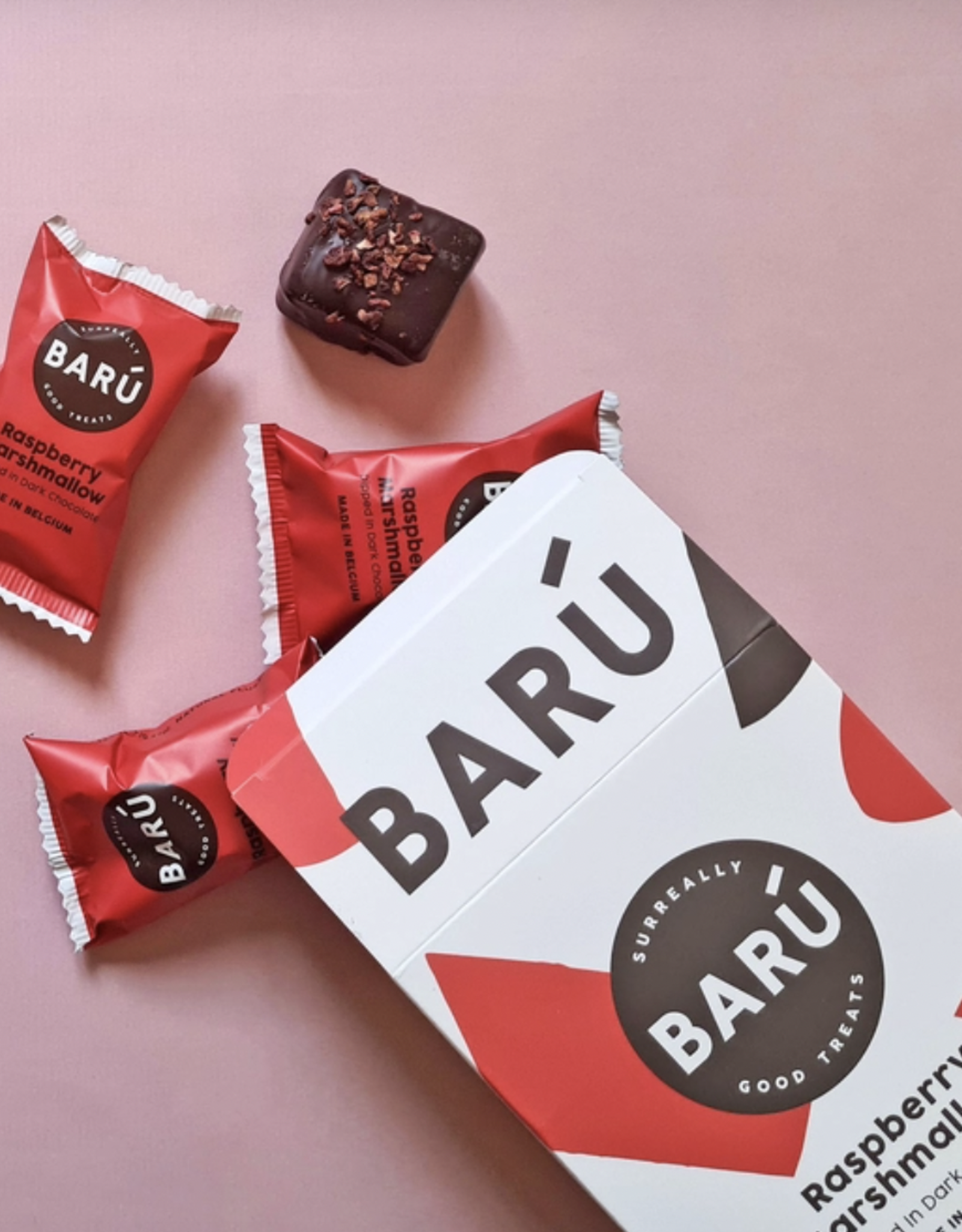 Barú Barú - Donkere chocolade framboos marshmallows