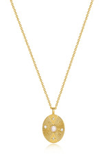 Ania Haie Ania Haie - Gold scattered stars kyoto opal disc necklace