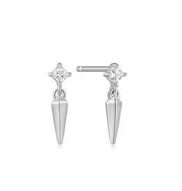 Ania Haie Oorbellen - Sparkle spike stud - zilver