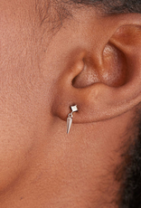 Ania Haie Oorbellen - Sparkle spike stud - zilver