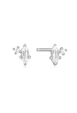 Ania Haie Oorbellen - Sparkle emblem stud - silver