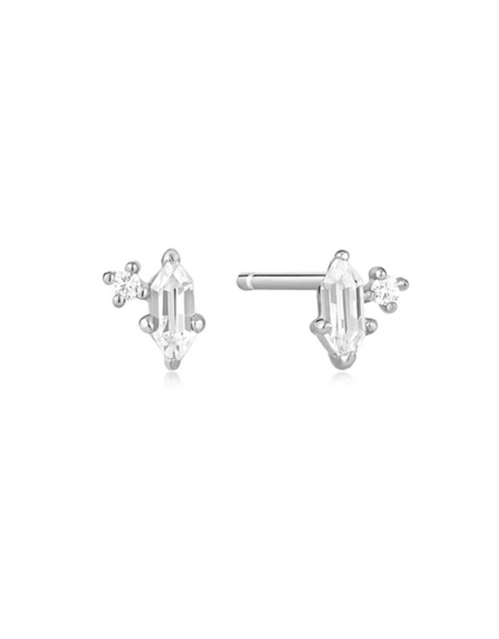 Ania Haie Oorbellen - Sparkle emblem stud - silver