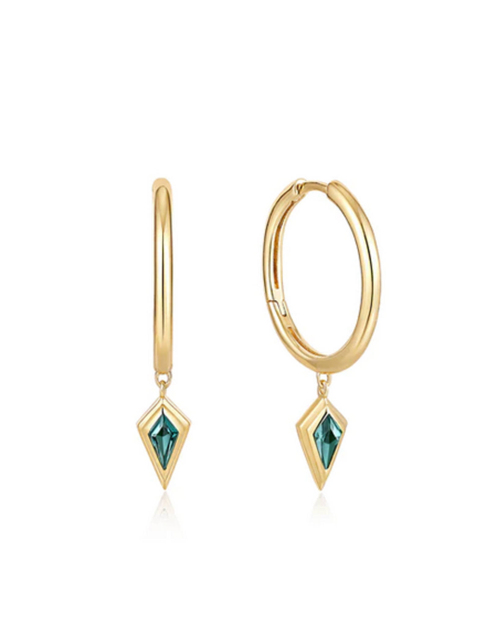 Ania Haie Oorbellen - Sparkle drop pendant hoop - goud