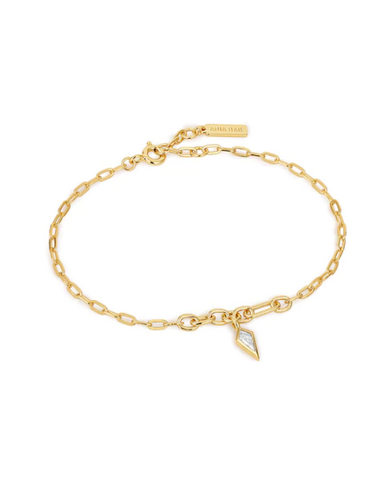 Ania Haie Ania Haie - Armband - Sparkle drop pendant chunky chain - gold