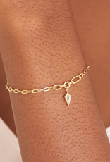 Ania Haie Armband - Sparkle drop pendant chunky chain - gold