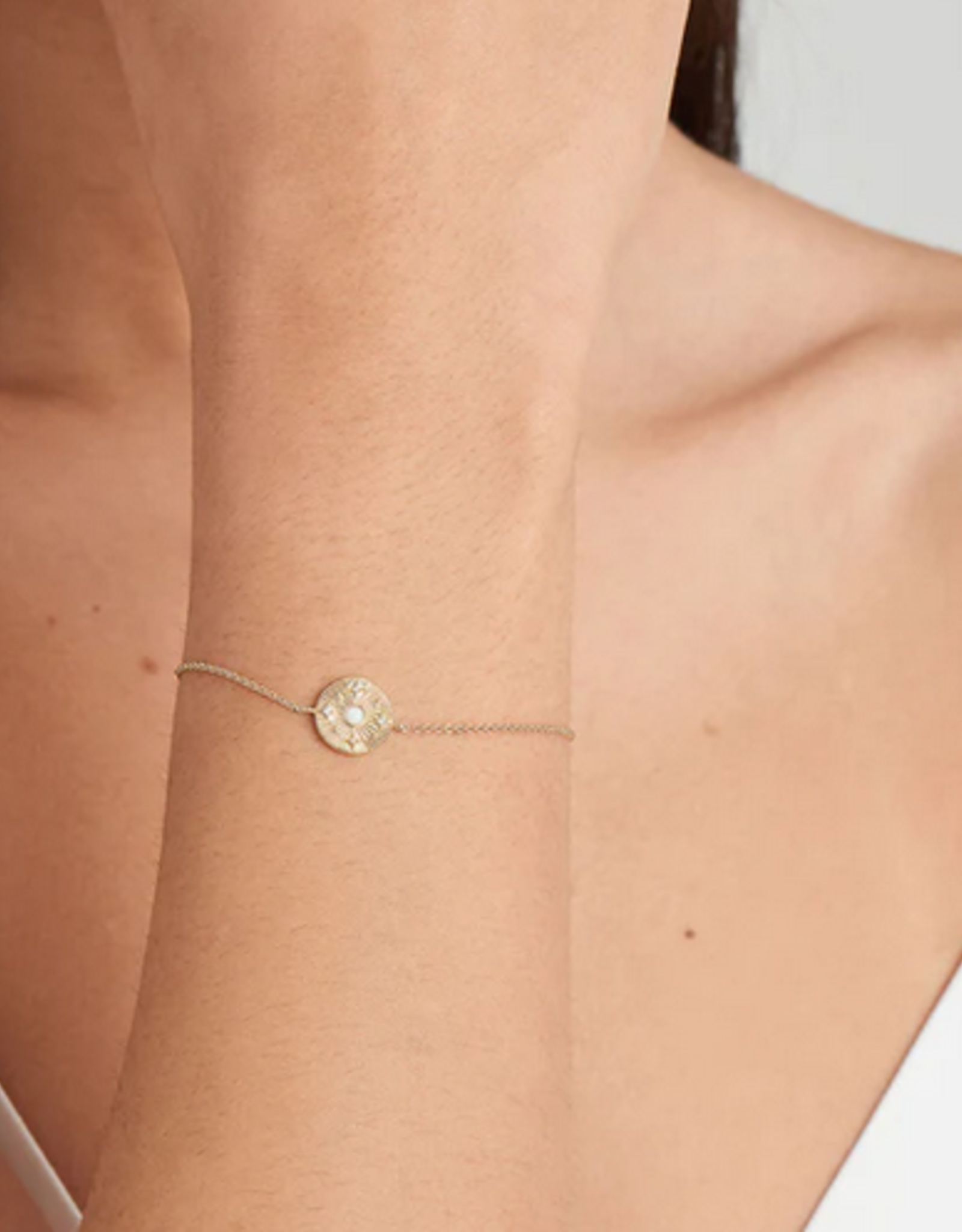 Ania Haie Armband - Scattered stars opal disc - goud