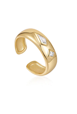 Ania Haie Ania Haie - Ring - Sparkle emblem thick band - gold