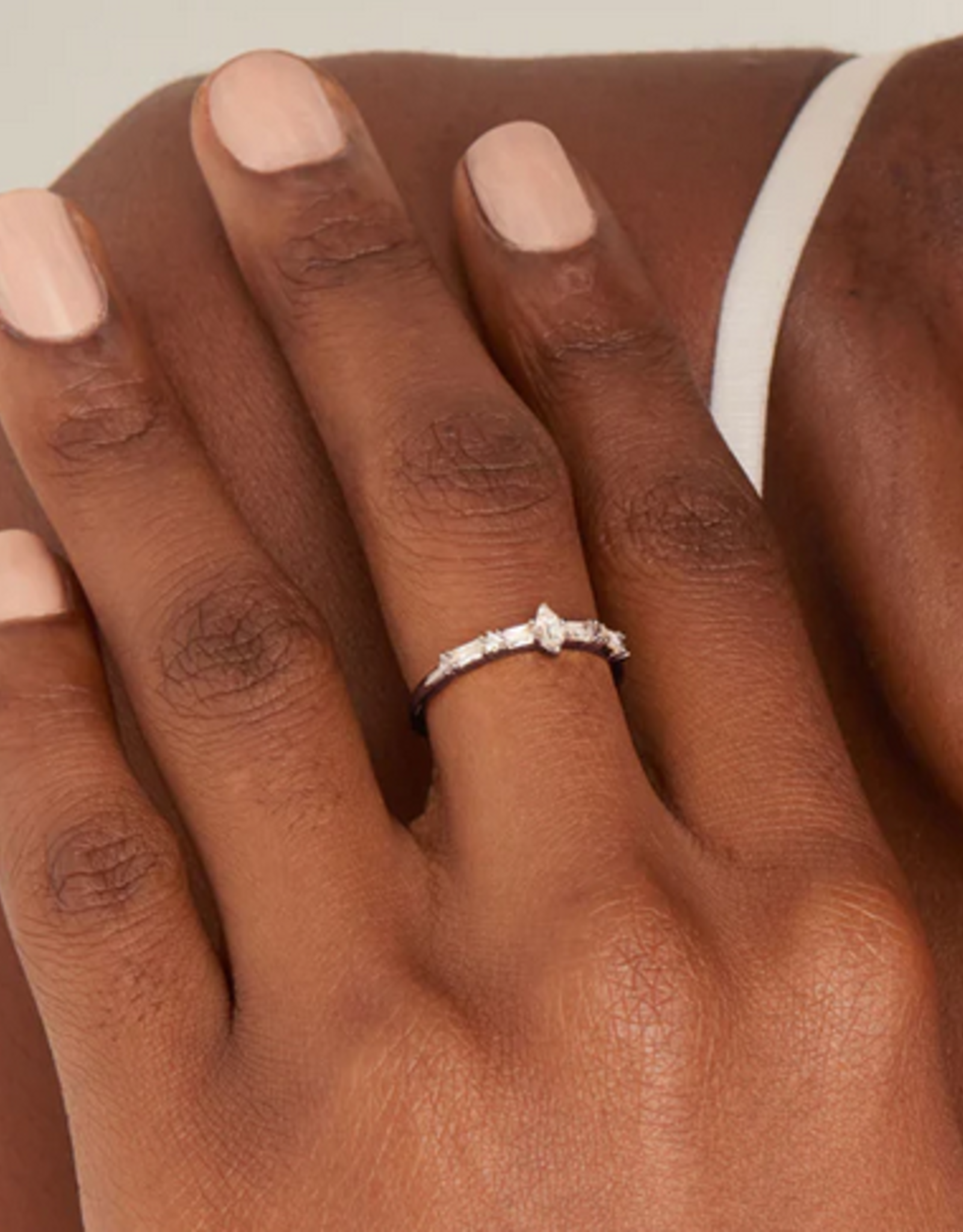 Ania Haie Ring - Sparkle multi stone band - Zilver