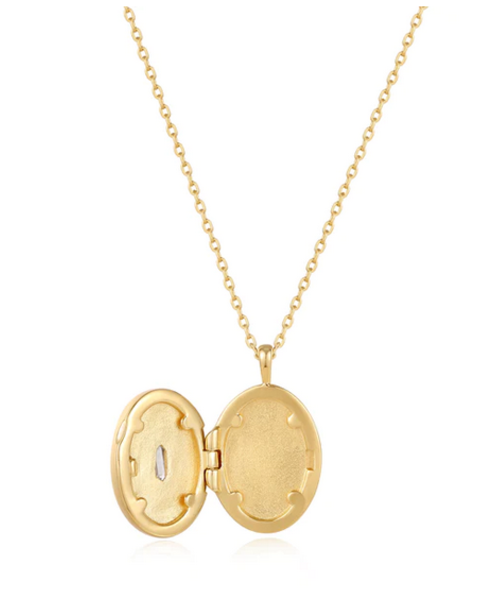 Ania Haie Ketting - Sparkle locket pendant - goud