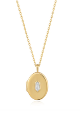 Ania Haie Ketting - Sparkle locket pendant - goud