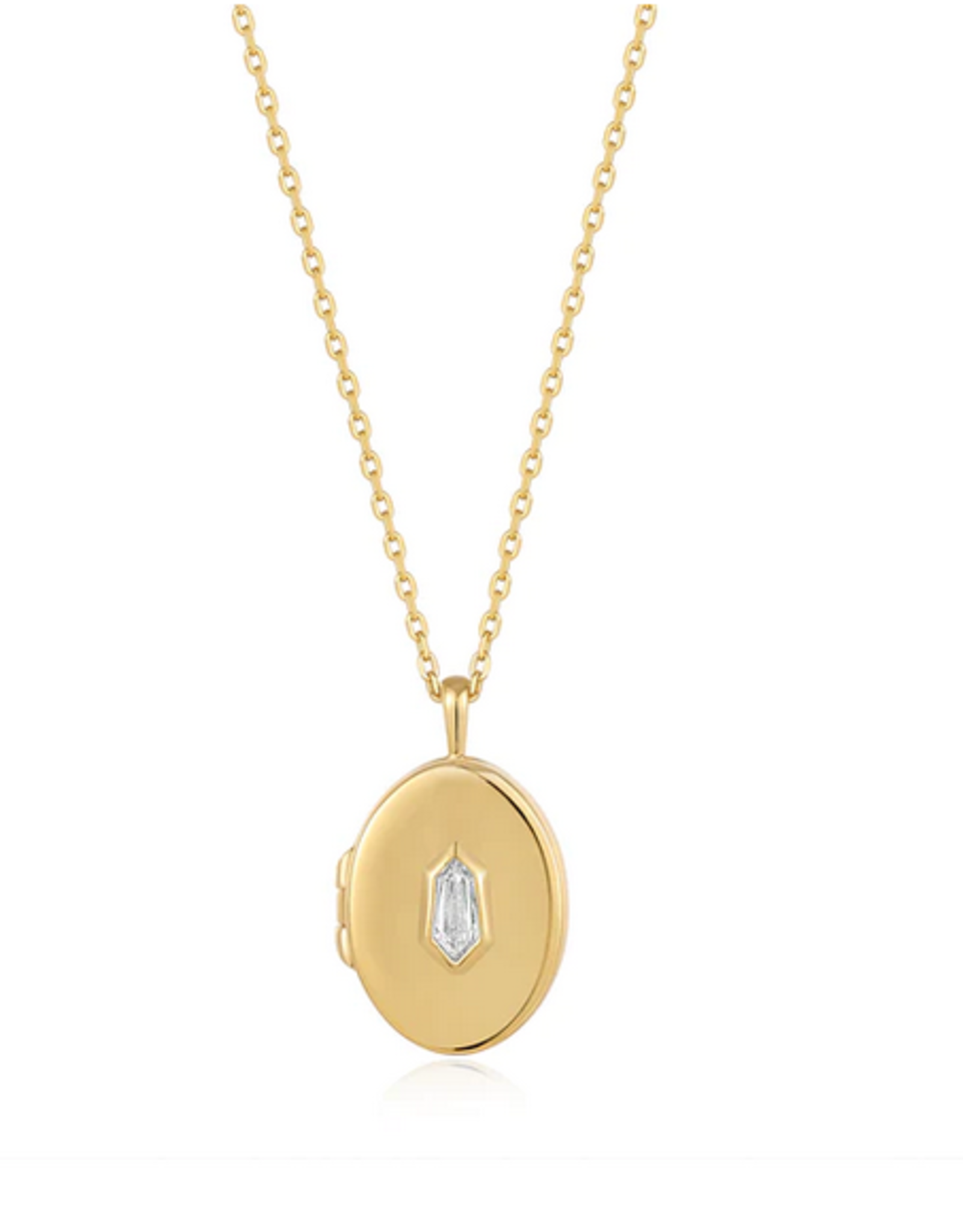 Ania Haie Ketting - Sparkle locket pendant - goud