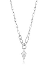 Ania Haie Ania Haie - Sparkledrop pendant chunky chain necklace - silver