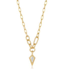 Ania Haie Ania Haie - Ketting - Sparkledrop pendant chunky chain - gold