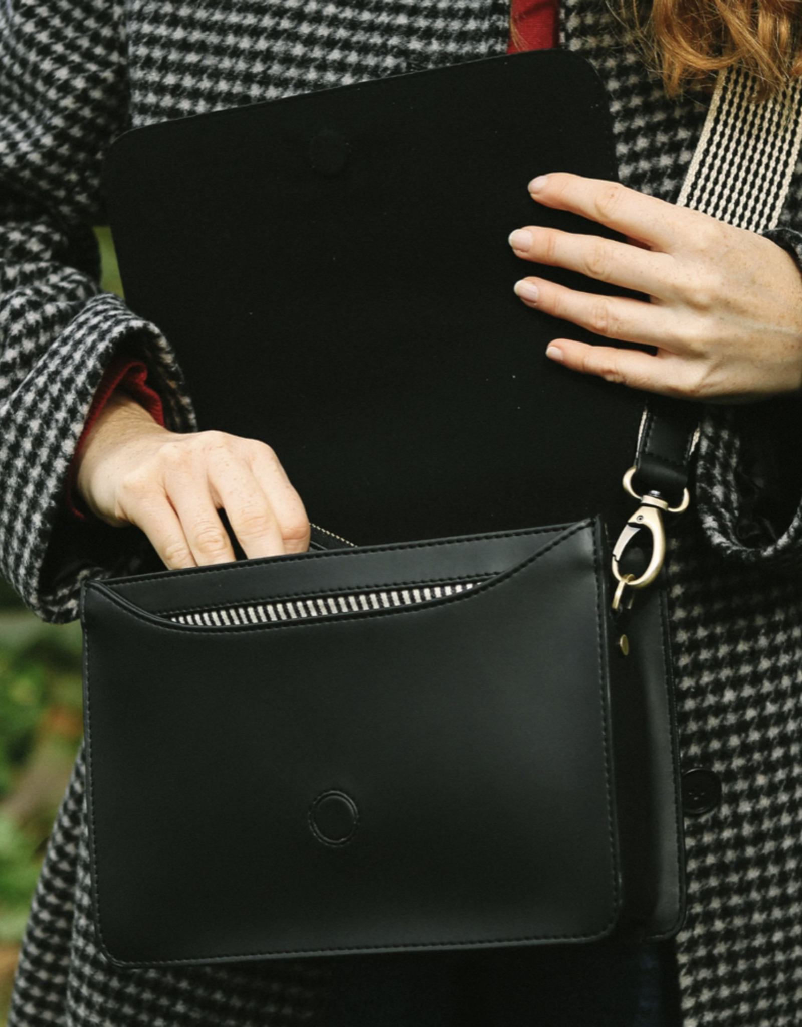 O My Bag O My Bag - Audrey black classic leather - checkered strap