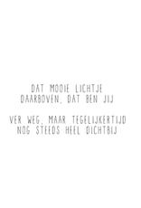 Gewoon Jip Gewoon Jip - Kaars met gedicht 'dat mooi lichtje daarboven'