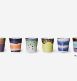 HKliving Hk Living -  70's ceramics - coffee mug - blue/purple