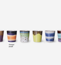 HKliving Hk Living -  70's ceramics -coffee mug - orange/purple