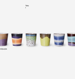 HKliving Hk Living -  70's ceramics -coffee mug - sand/purple