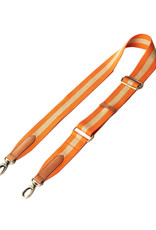 O My Bag Orange webbing strap - Orange/ Cognac classic leather