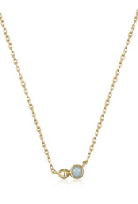 Ania Haie Ketting - Orb sparkle chain blue - goud