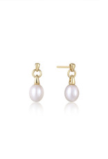 Ania Haie Oorbellen - Pearl drop stud - goud