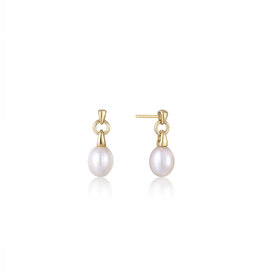 Ania Haie Oorbellen - Pearl drop stud - goud