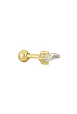 Ania Haie Ania Haie - Oorbel - Kyoto opal sparkle barbell single