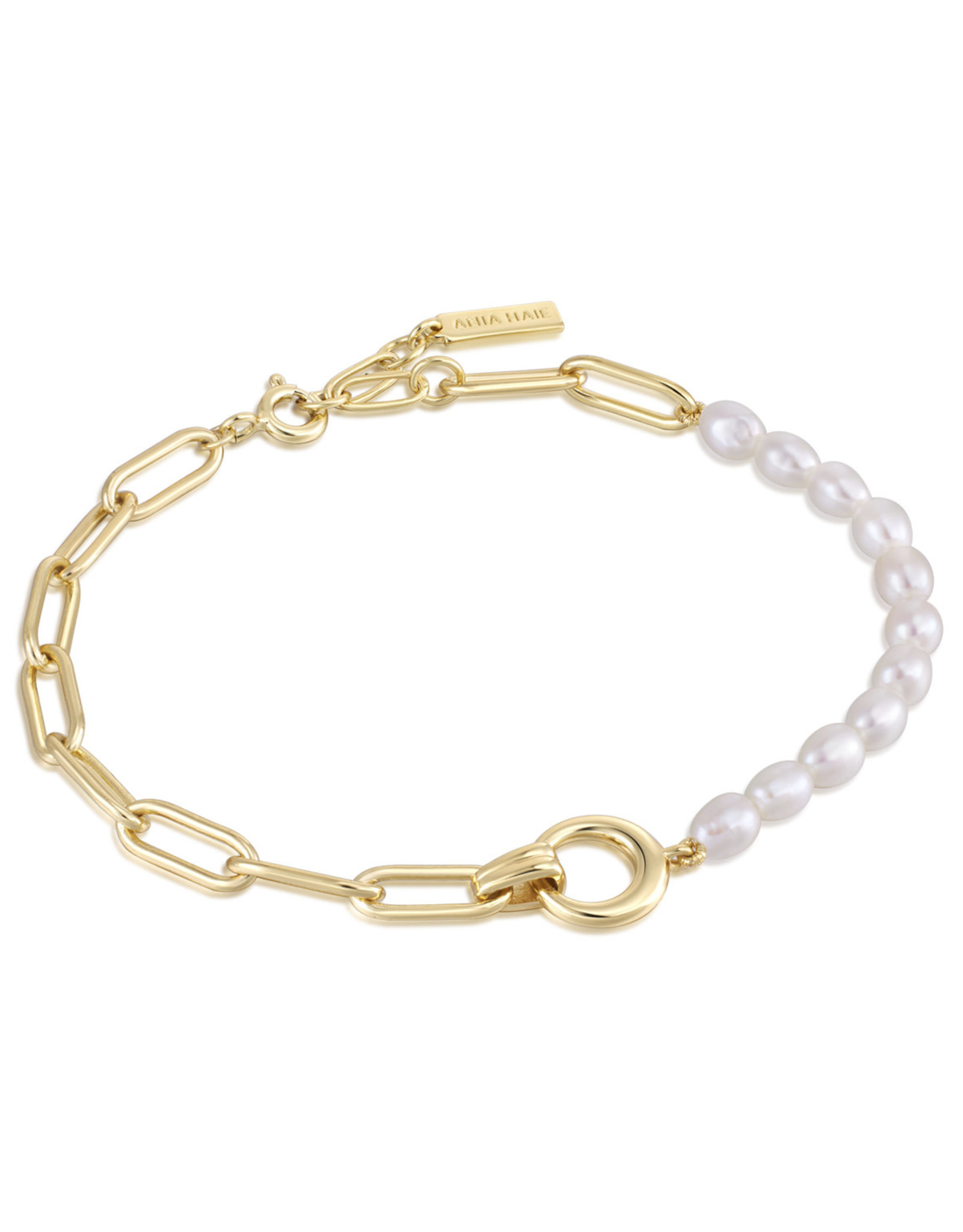Ania Haie Ania Haie - Armband -  Pearl chunky link chain