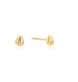 Ania Haie Oorbellen - Pebble sparkle stud - goud