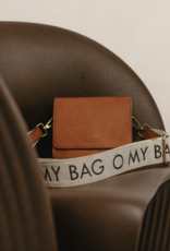 O My Bag Canvas logo strap - White Cognac classic leather