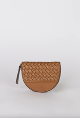 O My Bag Laura coin purse - cognac woven classic leather