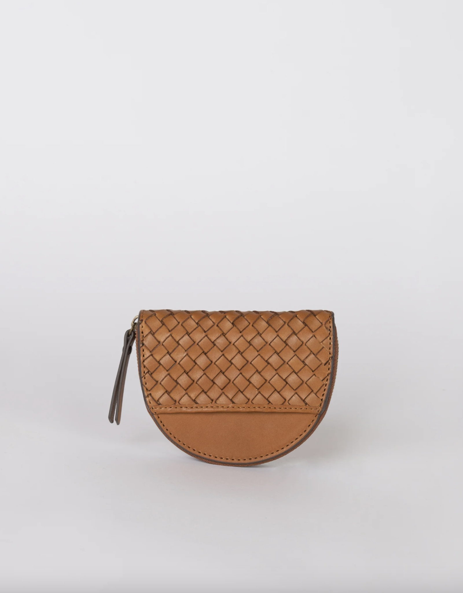 O My Bag Laura coin purse - cognac woven classic leather