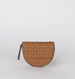 O My Bag Laura coin purse - cognac woven classic leather