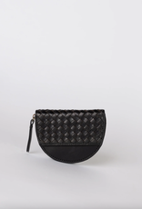 O My Bag Laura coin purse - black woven classic leather