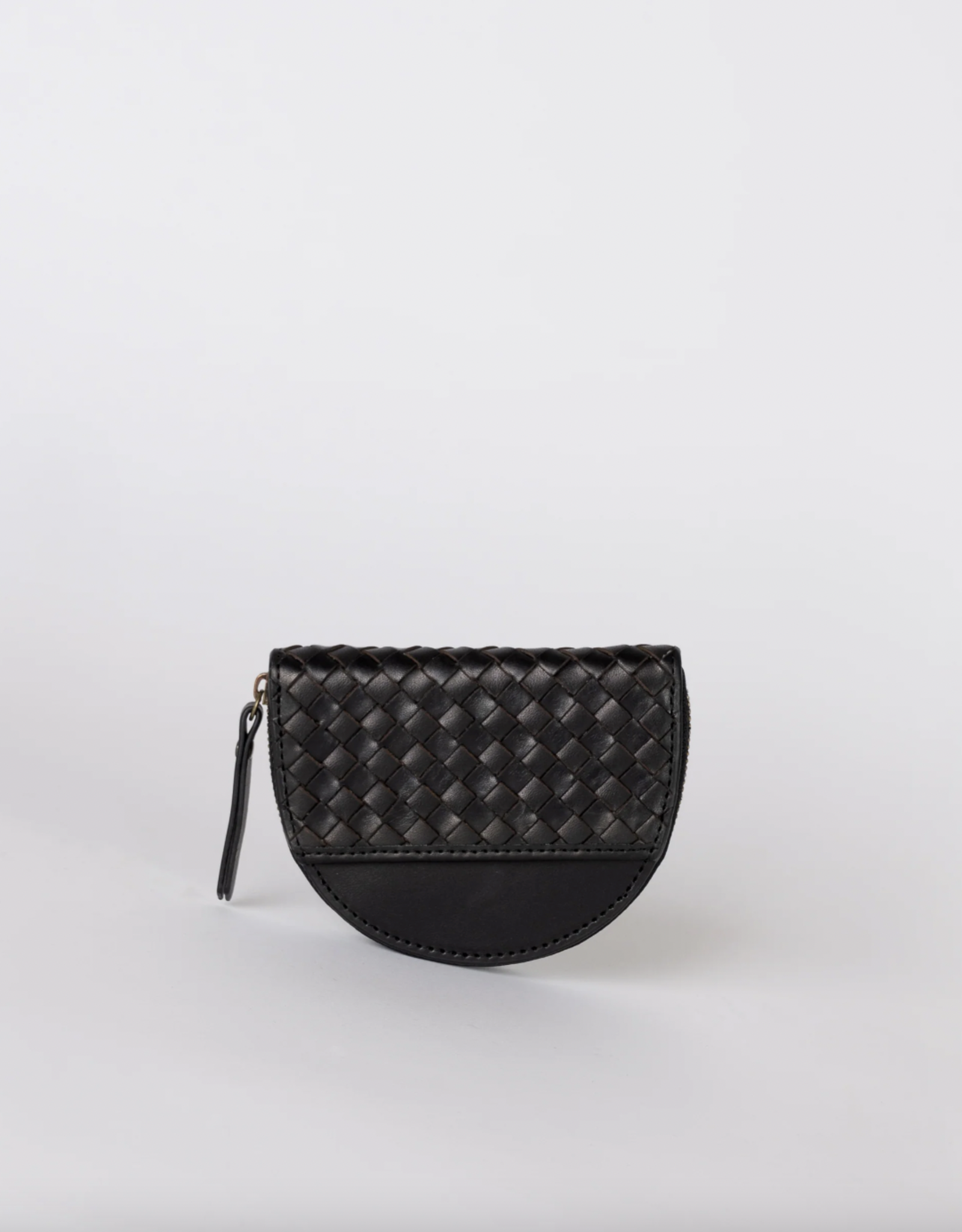 O My Bag Laura coin purse - black woven classic leather