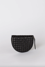 O My Bag Laura coin purse - black woven classic leather