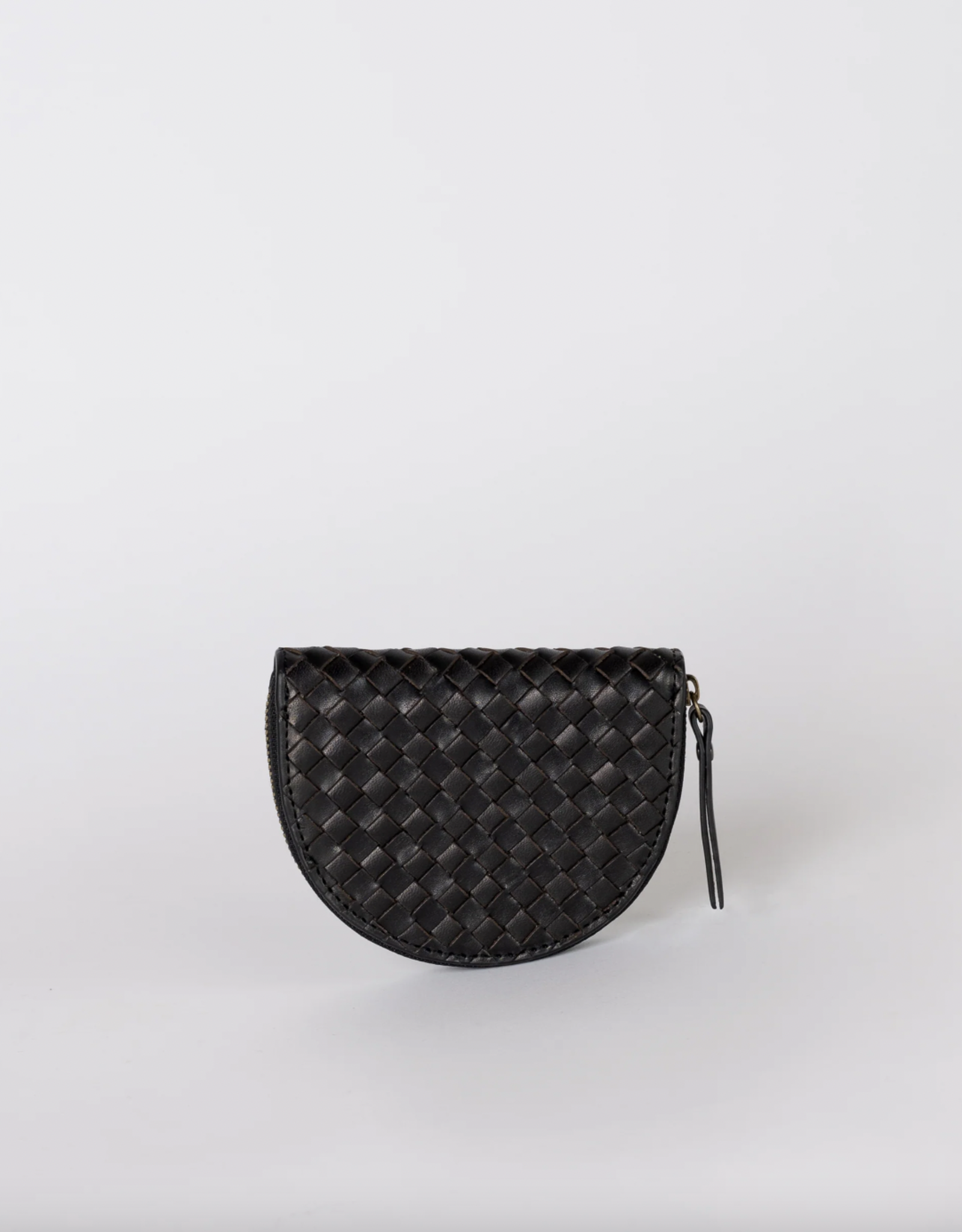 O My Bag Laura coin purse - black woven classic leather