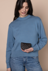 O My Bag Laura coin purse - black woven classic leather