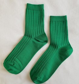 Le Bon Shoppe - Her Socks Mercerized Combed - Cotton Rib Kelly Green Socks - Women