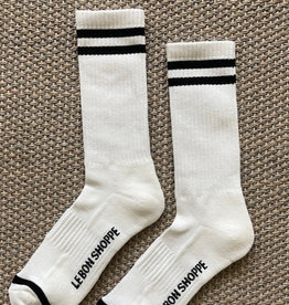 Le Bon Shoppe - Extended Boyfriend Socks - Classic White Socks - Unisex