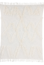 HKliving Plaid - White fringe  (125x150)