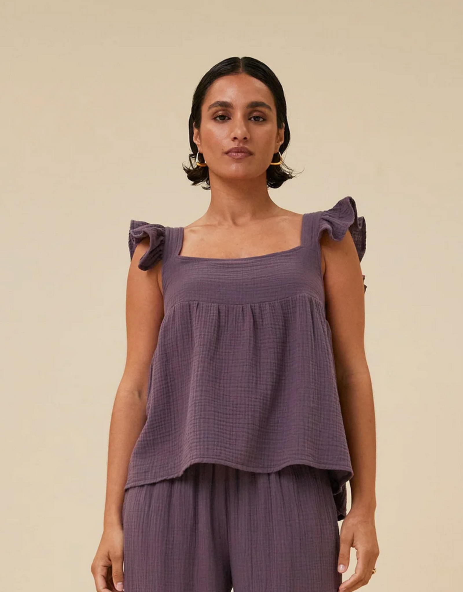 Pippa Doppia Top - Dark lavender - M