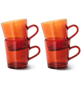 HK Living 70's glassware - coffee cup amber