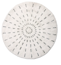 HKliving Round bath mat swirl - 120cm