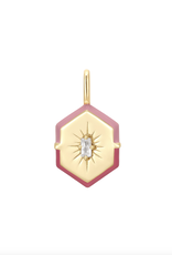 Ania Haie Charm - Ketting - Enamel hexagon - goud