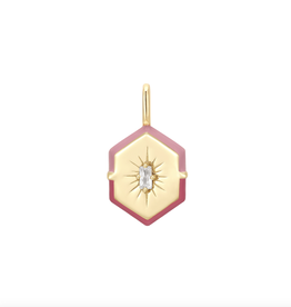 Ania Haie Charm - Ketting - Enamel hexagon - goud